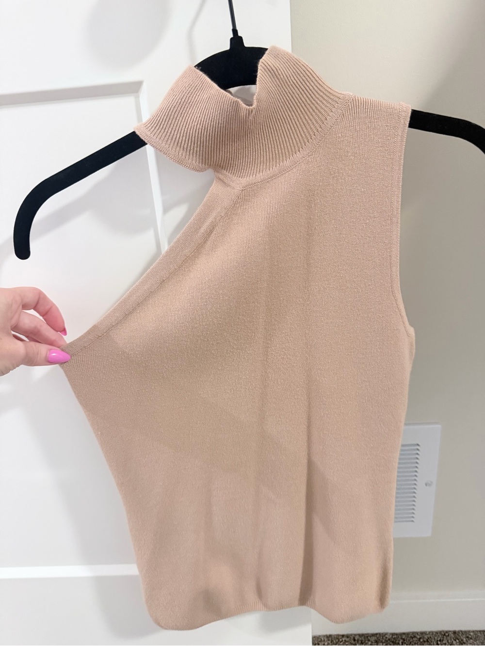superdown Sleeveless Mock Neck Tank - Nude
